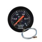 Relógio Manômetro Pressão Turbo 0-3Kg + Kit Instalação P