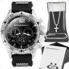 Relogio Masculino Aço + Cordão Cruz + Pulseira + Caixa black piano qualidade premium presente pai nosso crucifixo Ajustavel social casual Relogio Masculino Aço + Cordão Cruz + Pulseira + Caixa black piano qualidade premium presente pai nosso crucifixo Ajustavel social casual