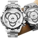 relogio masculino aço inox prova dagua premium prata pesado casual presente social grande original