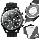 relogio masculino aço inoxidável + caixa social ajustavel presente analogico preto ponteiro original pulseira ajustável