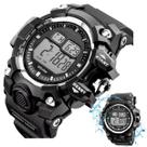 relogio masculino alarme digital silicone preto prova dagua esportivo presente qualidade premium resistente data