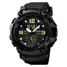 Relógio Masculino AnaDigi Skmei 1637 Resistente à água 5 ATM Caixa em Resina Preto Pulseira de Plástico Visor Cristal Mineral Redondo Fivela Bateria