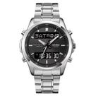 Relógio Masculino AnaDigi Skmei 2049 Resistente à água 3 ATM Caixa em Metal Prata Pulseira de Metal Visor Cristal Mineral Redondo Dobrável com Botão