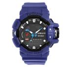 Relógio Masculino AnaDigi Tuguir TG250 Resistente à água 5 ATM Preto Caixa em Resina Azul Pulseira de Plástico Visor Acrílico Redondo Fivela Bateria