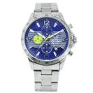 Relógio Masculino Analógico Tuguir Infinity TGI37245 Resistente à água 5 ATM Azul Caixa em Aço Prata Pulseira de Aço Visor Cristal Mineral Redondo