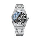 Relógio Masculino Automático Mecânico De Aço Inoxidável Com Tourbillon, À Prova d'Água, Para