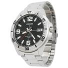 Relógio Masculino Casio Prata Analógico Calendário Original Resistente à Água MTC100D1BVDFSC