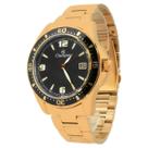 Relógio Masculino Champion Dourado Aço Inoxidável Mostrador Preto Original Resistente à Água CA31248U Relógio Masculino Champion Dourado Aço Inoxidável Mostrador Preto Original Resistente à Água CA31248U