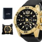 Relógio Masculino Condor Dourado Silicone Original Resistente à Água COVD33AVS8P