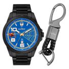 Relogio Masculino Condor Spider Man Preto Resistente a Água Com Chaveiro CO2115MZJKI4A