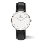 Relógio Masculino Couro Analógico Casual New Port Preto 40mm Relógio Masculino Couro Analógico Casual New Port Preto 40mm
