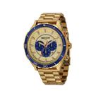 Relógio Masculino Cronógrafo Aço Dourado - Seculus