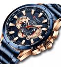 Relógio Masculino Curren 8363 Azul Aço