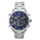 Relógio Masculino de Aço Tuguir AnaDigi Infinity GCS-1265 Prata e Azul Relógio Masculino de Aço Tuguir AnaDigi Infinity GCS-1265 Prata e Azul