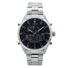 Relógio Masculino de Aço Tuguir AnaDigi Infinity GCS-1265 Prata e Preto Relógio Masculino de Aço Tuguir AnaDigi Infinity GCS-1265 Prata e Preto