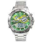 Relógio Masculino de Aço Tuguir AnaDigi Infinity TGI37021 Prata e Verde Relógio Masculino de Aço Tuguir AnaDigi Infinity TGI37021 Prata e Verde