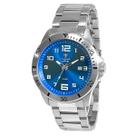 Relógio Masculino de Aço Tuguir Analógico Infinity TGI37010 Prata e Azul Relógio Masculino de Aço Tuguir Analógico Infinity TGI37010 Prata e Azul