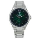 Relógio Masculino de Aço Tuguir Analógico Infinity TGI37220 Prata e Verde Relógio Masculino de Aço Tuguir Analógico Infinity TGI37220 Prata e Verde