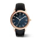 Relógio Masculino De Luxo Clássico Couro Preto New Port 40mm