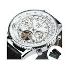 Relógio Masculino De Luxo Com Turbilhão Automático JARAGAR, Pulseira De Couro Esportiva Militar