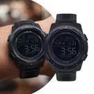 Relógio Masculino de Pulso Preto Digital com Pulseira de Silicone à Prova D Água Tático Militar Shock Esportivo Casual Tuguir