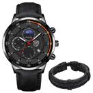 Relógio Masculino De Pulso + Pulseira de Couro DEYROS Relógio Masculino De Pulso + Pulseira de Couro DEYROS