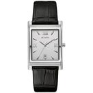 Relógio masculino de quartzo Bulova 96B107 com pulseira de couro preta