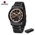 Relógio Masculino de Quartzo Pulseira de Aço Inoxidável Luminoso Esportivo