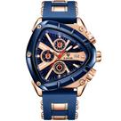 Relógio Masculino Design Criativo Triangulo Pulseira de Borracha Impermeavel 30M