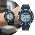 Relógio Masculino Digital de Pulso Azul com Pulseira de Silicone à Prova D Água Surf com Tábua de Maré Esportivo Shock Mormaii