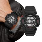 Relógio Masculino Digital Esportivo de Pulso com Pulseira de Silicone à Prova D Água Shock Preto e Vermelho Fundo Positivo Mormaii
