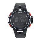 Relógio Masculino Digital Onix IT-379H Resistente à água 5 ATM Caixa em Resina Preto Pulseira de Plástico Visor Acrílico Redondo Fivela Bateria