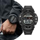 Relógio Masculino Digital Preto com Caixa de Polímero e Pulseira de Silicone à Prova D Água Calendário e Alarme Esportivo Shock Militar Onix
