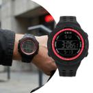 Relógio Masculino Digital Preto Vermelho com Caixa de Polímero e Pulseira de Silicone à Prova D Água Esportivo e Casual Onix
