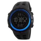 Relógio Masculino Digital Skmei 1251 Resistente à água 5 ATM Caixa em Resina Preto Pulseira de Borracha Visor Acrílico Redondo Fivela Bateria