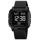 Relógio Masculino Digital Skmei 1894 Resistente à água 5 ATM Caixa em Resina Preto Pulseira de Silicone Visor Acrílico Quadrado Fivela Bateria