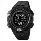 Relógio Masculino Digital Skmei 2078 Resistente à água 5 ATM Preto Caixa em Resina Pulseira de Plástico Visor Acrílico Redondo Fivela Bateria