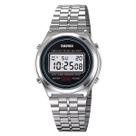 Relógio masculino digital skmei inox prata dourado unissex 2146