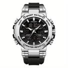 Relógio Masculino Display Luminoso Multifuncional Esportivo Pulseira de Silicone