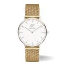 Relógio Masculino Dourado Bonaparte Casual 40mm minimalista New Port