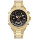 Relogio masculino dourado technos skydiver original wt20565/4p