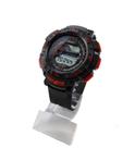 Relógio Masculino Esportivo Digital À Prova De Água 3 ATM Luz Metal Borracha Preto com Branco Quartz Cores Modelo Rocket R-7593 com caixa