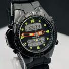Relógio Masculino Esportivo Preto Estilo Aqualand Diver Digital e Analógico Resistente à Água Pulseira Borracha Robusto Grande Militar Uso Diário