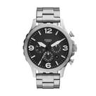 Relógio masculino Fossil Nate Chronograph em aço inoxidável JR1532