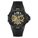 Relógio Masculino GUESS 46mm - Mostrador Preto com Pulseira de Silicone Preta