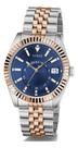 Relógio Masculino Guess Jaden Bicolor Multifunção Gw0977g5 - Prateado - Ouro Rose - Azul-marinho