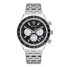 Relógio Masculino London Steel Silver Black 43mm