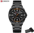 Relógio Masculino Luxo Curren 8455 Aço Inox Analógico Quartz
