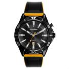 Relógio Masculino Mondaine Lumination Preto e Amarelo Silicone Calendário 32899GPMVPI2