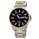Relógio Masculino Orient Aço Prata Mostrador Preto Original Resistente à Água RO1402P1SX Relógio Masculino Orient Aço Prata Mostrador Preto Original Resistente à Água RO1402P1SX